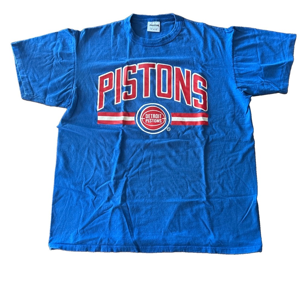 Vintage 90s NBA Basketball Detroit Pistons Starter T-Shirt Men's Size XL